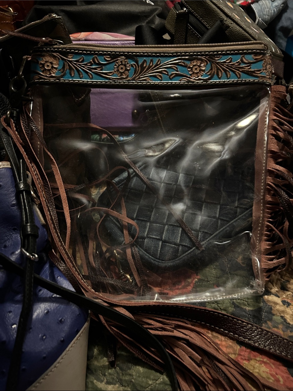 Western stadium clear crossbody